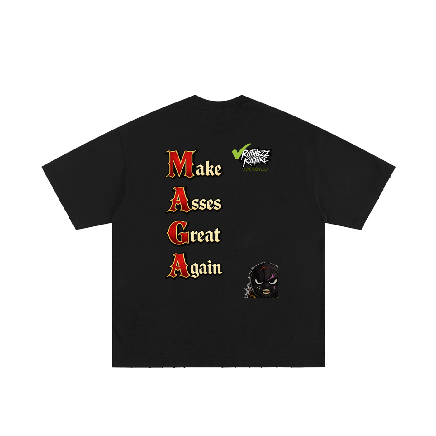 Ruthlezz Kulture ‘MAGA’ Heavyweight Hand-frayed T-Shirt