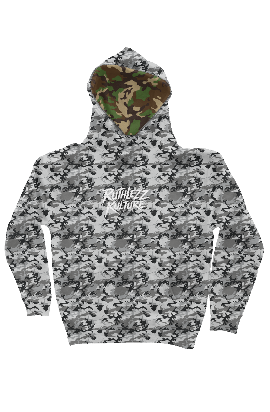 Ruthlezz Kulture Camo Independent Heavyweight Hoodie