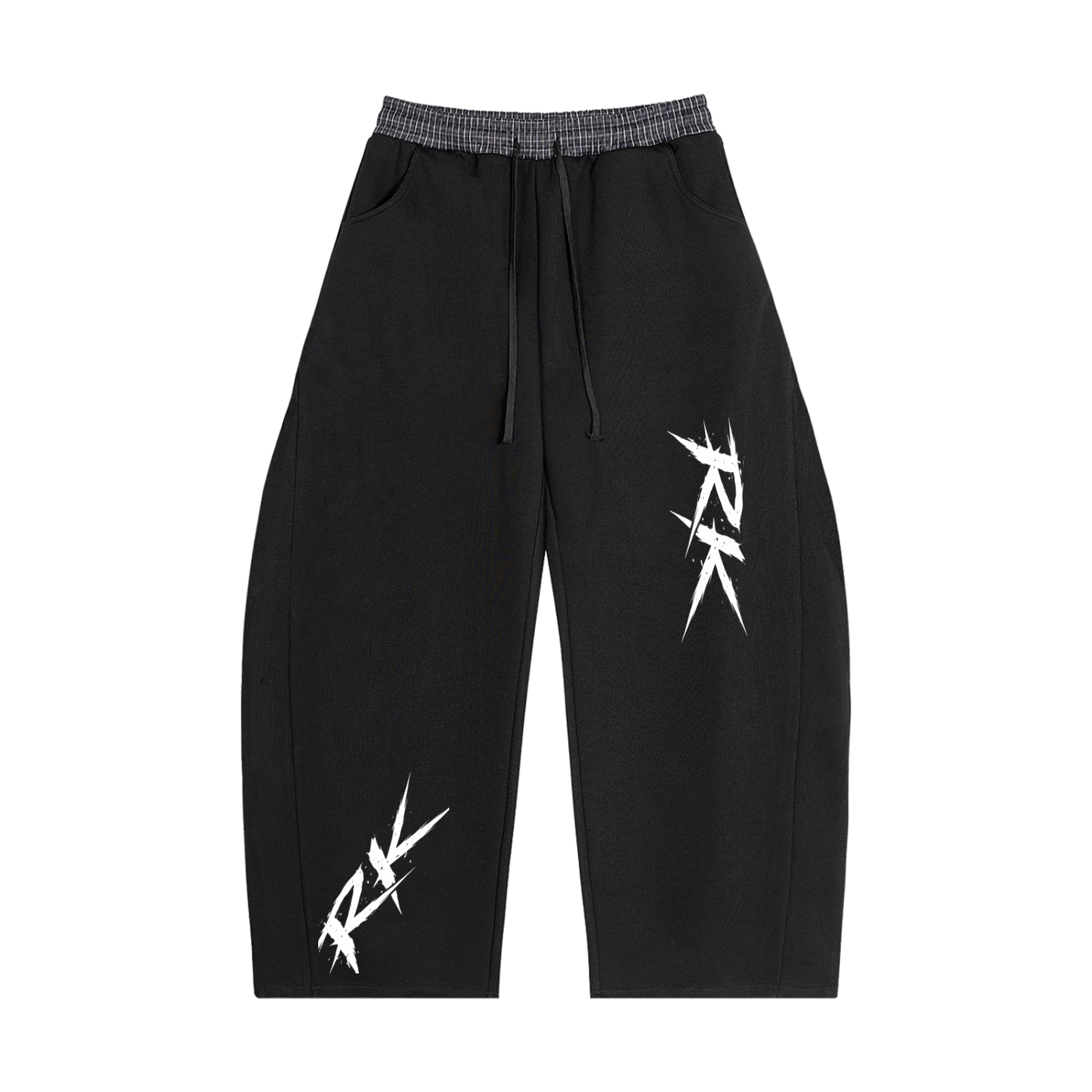 Ruthlezz Kulture Plaid Waistband Barrel Sweatpants