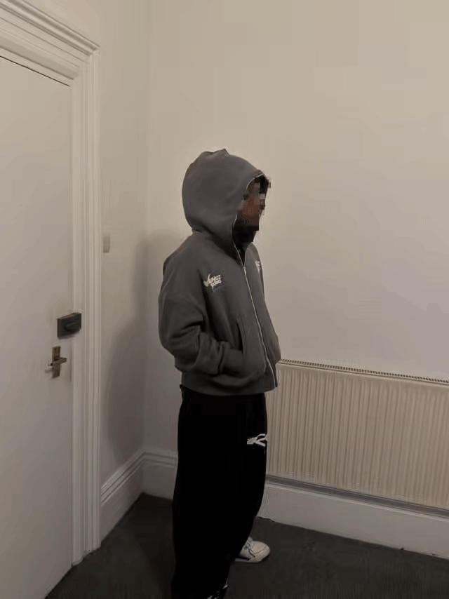 RK ‘Ruthlezz Kulture Approved’ Fleeced Full-Zip Boxy Hoodie