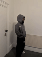 RK ‘Ruthlezz Kulture Approved’ Fleeced Full-Zip Boxy Hoodie