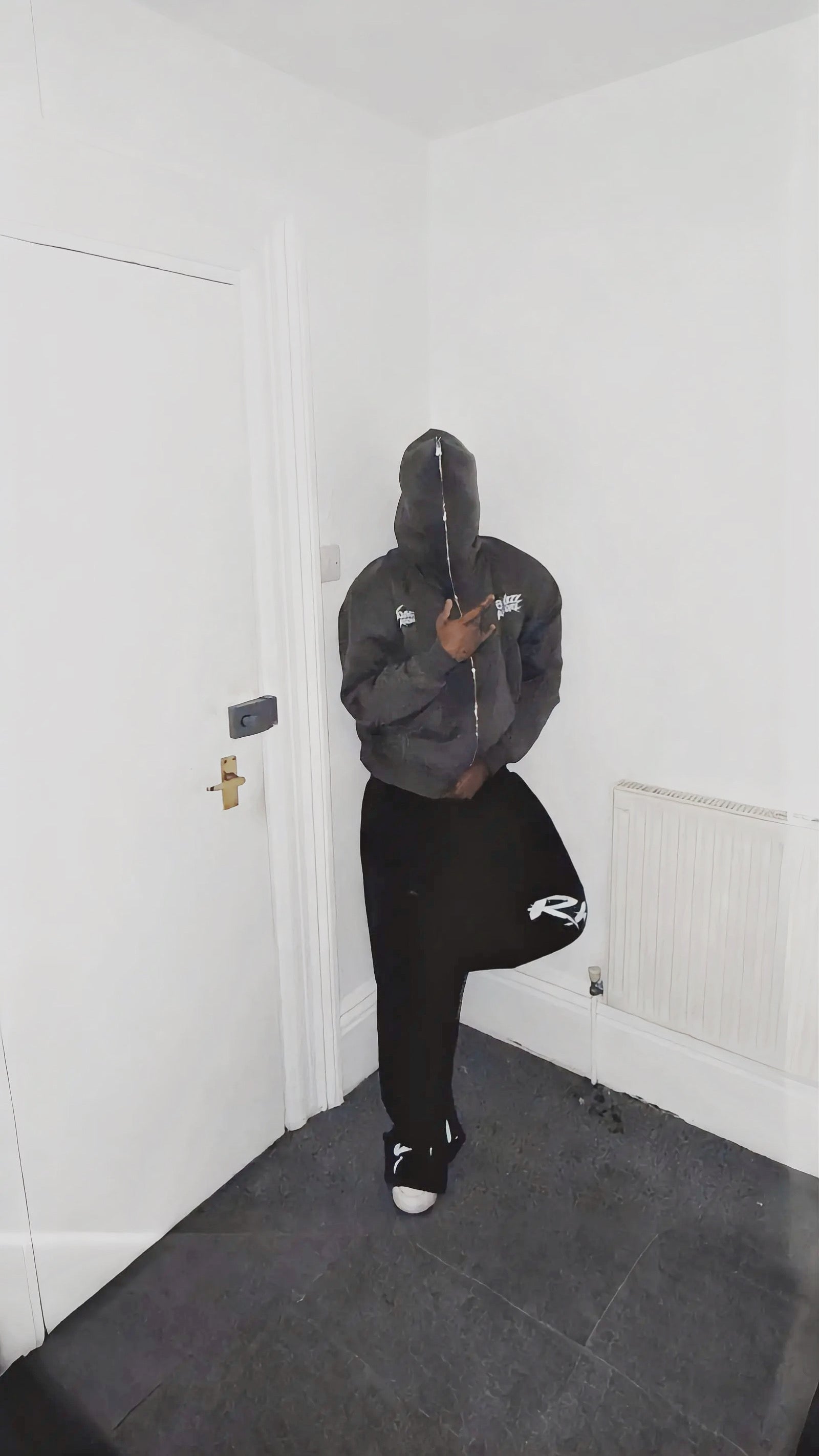 RK ‘Ruthlezz Kulture Approved’ Fleeced Full-Zip Boxy Hoodie